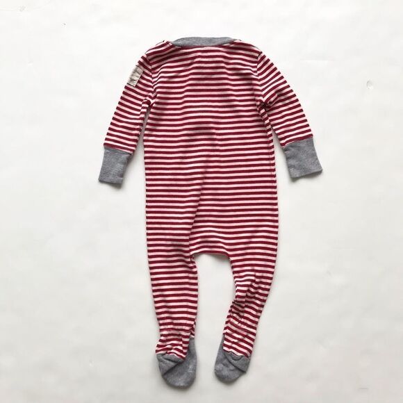 Burts Bees Baby stripe footed pyjamas VGUC 3-6 months - Picture 6 of 6